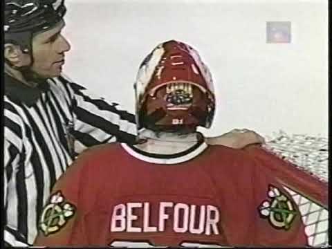 Ed Belfour vs Jamie Baker (rough) - Dec 28, 1996