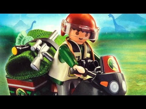 Playmobil dinos Explorer with Motorcycle  5237 - Dinosaur Hunter - Playmobil toy