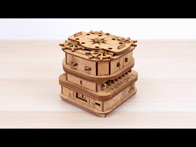 Vídeo relacionado con Cluebox, Un juego de escape en una caja, el cofre de Davy Jones, rompecabezas 3D de madera cada de regalo, caja de trucos
