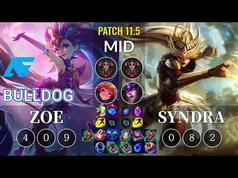 AF.A BuLLDoG Zoe vs Syndra Mid - KR Patch 11.5