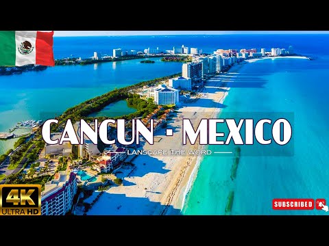 FLYING OVER CANCUN, MEXICO 4K - Wonderful Natural Landscape With Calming Music For New Fresh Day 4K