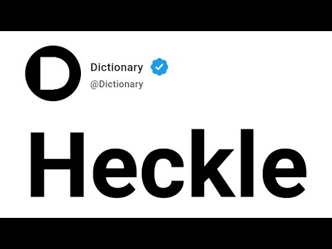 Heckle Meaning In English