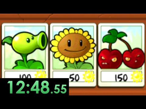Speedrunning Plants vs Zombies with only 3 seed slots