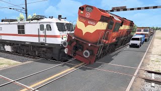Two Trains on Same Track#3 || Train Hits The Loco | Railroad