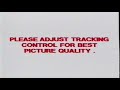 Please Adjust Tracking Control For Best Picture Quality 1989