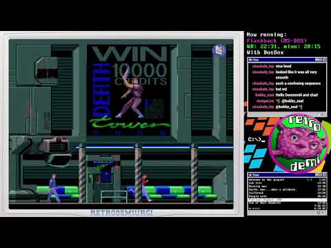 Speedrun: Flashback (MS-DOS, any%, easy difficulty) - 19:30 (world record)