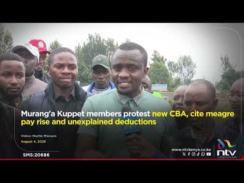 Murang'a Kuppet members protest new CBA, cite meagre pay rise and unexplained deductions