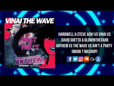 Hardwell & Steve Aoki vs David Guetta - Anthem vs Waves vs Ain't a Party (Mark T Mashup)