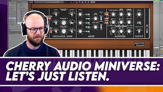 Video thumbnail for Cherry Audio Miniverse synth plugin - Reacting to the sound! | In the Box | Gear4music Synths & Tech by Gear4music Synths & Tech