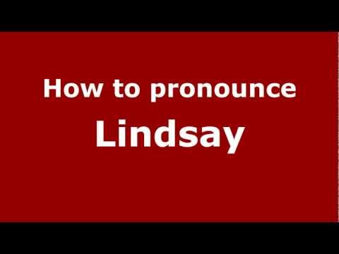 How to pronounce Lindsay