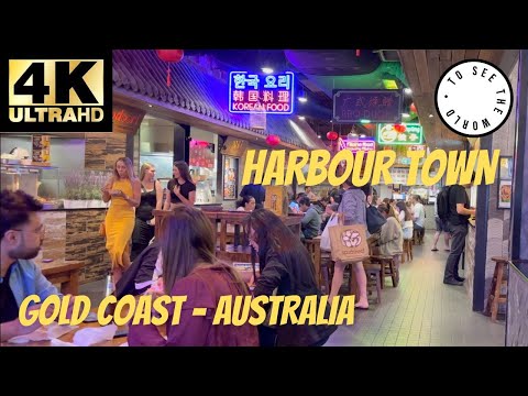 Harbour Town - O melhor destino de compras na Gold Coast - 4k Asmr Virtual Tour