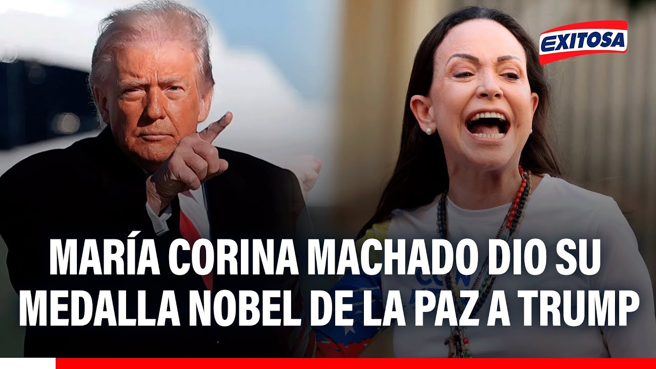 🔴🔵 María Corina Machado revela que le dio su medalla al Nobel de la Paz a Donald Trump