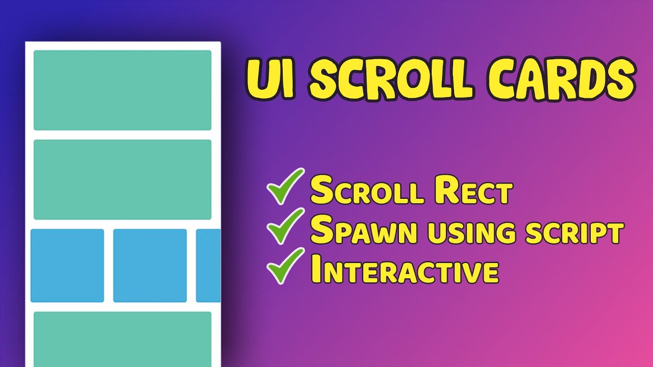 UI Scroll Rect in Unity - Responsive item (cards) Generation With Code