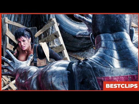 Colossus vs Angel Dust - Fight Scene | Deadpool (2016) Movie CLIP 4K