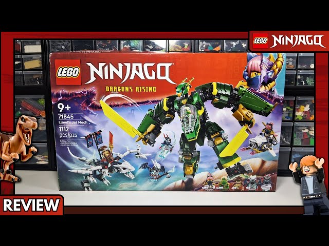 Vídeo relacionado con LEGO Ninjago 2 en 1 Meca Reactor de Lloyd - Figura Articulada Transformable en Avión Reactor - 5 Minifiguras Inc. Sora y Lloyd - Moto y Dragón de Juguete - Regalo para Niños de 9+ Años 71845