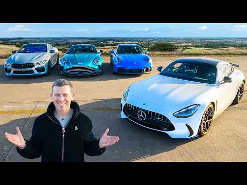 Best Sports Cars: AMG GT v 911 GTS v Aston Vantage v BMW M8, 0-60mph, 1/4-mile & REVIEW