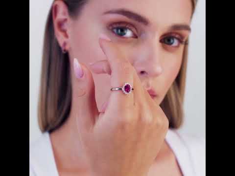 Elegantní stříbrný prsten Fancy Passion Ruby FPR75