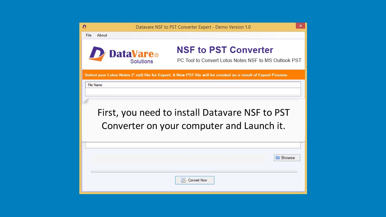 DataVare NSF to PST Converter Expert demo video