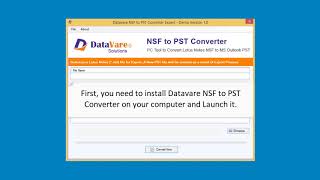 DataVare NSF To PST Converter Expert YouTube Video