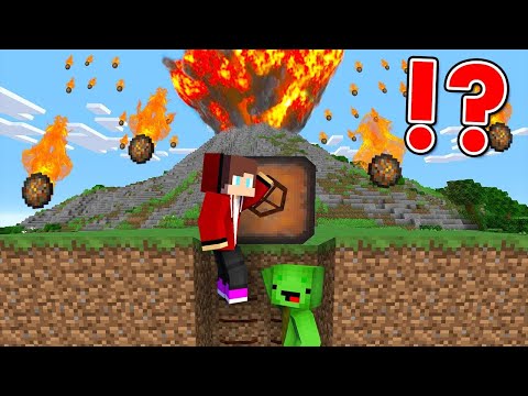 Maizen - EPIC VOLCANO vs. Doomsday Bunker - Minecraft