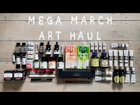 MEGA MARCH ART HAUL! ✰ Inks, watercolours, acrylic gouache, pencils, pens | Jackson's + Cult Pens
