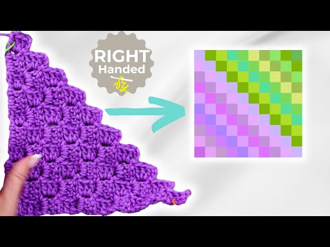 Easy Crochet Tutorial How To Decrease Into A Square In C2c