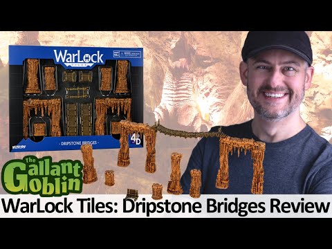 WarLock Tiles: Dripstone Bridges - WizKids 4D Settings Caverns Prepainted Minis Terrain