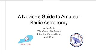 Nathan Butts: A Novice's Guide to Radio Astronomy