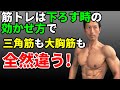ダンベルでの筋トレは下ろす時が命!ポガティブという効かせ方!三角筋、大胸筋、広背筋、二頭筋への強い刺激と効果!