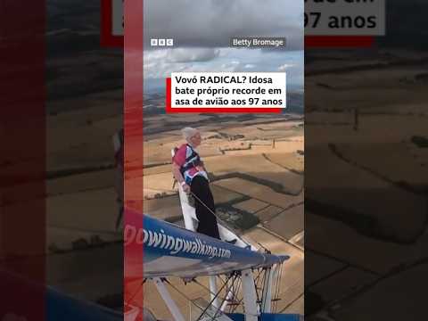 Vovó radical? Idosa de 97 anos bate próprio recorde ao andar em asa de avião