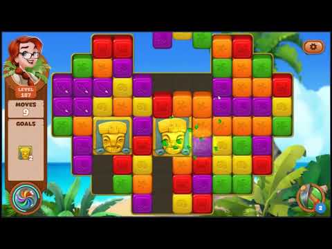 Lost Island Blast Adventure Level 187 - NO BOOSTERS 🏝️ | SKILLGAMING ✔️