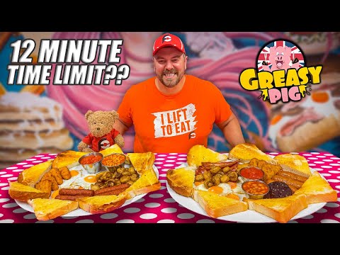 "Even You Can't Finish Two!!" | "Paralyser" English Breakfast Challenge in Leeds x2!!