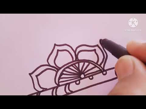 "Easy Freehand Rangoli Design | Beautiful Flute & Peacock Feather Art 🖌️✨ | Must-Try for Festivals!"