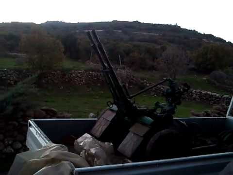 اغتنام مضاد طيران بعد السيطرة على حاجز الشوالي في ريف القنيطرة من قبل لواء أبو دجانة