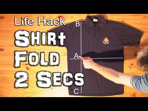 2초 안에 셔츠 접는 법 How to fold a shirt in 2 seconds