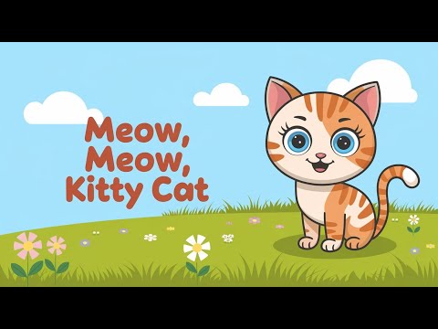 Meow, Meow, Kitty cat | Cat nursery rhymes | Kids Nursery Rhymes and Songs #kids #kidssong #kittycat