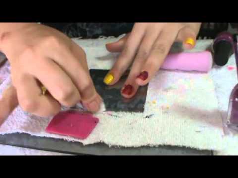 Carimbando com a Mari -  Marmorizado com Plástico