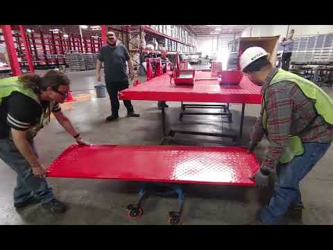 Hydraulic Drop Deck Building at Primo Trailer Manufacturing