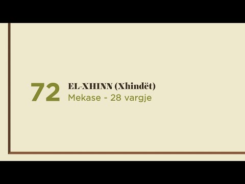Surja 72: EL-XHINN (Xhindët) - Shqip