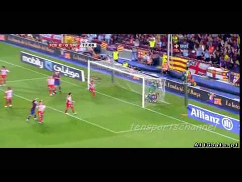 Fc Barcelona Vs Sporting Gijon ,La Liga 09-10,goals + Highlight,31.08.09