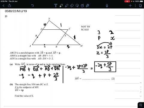 IGCSE EXTENDED Mathematics 2019 MAY/JUNE Paper 2 Variant 2 Question 23