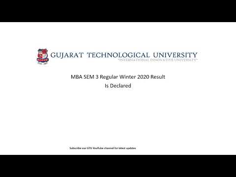 GTU Winter 2020 MBA SEM 3 Regular
