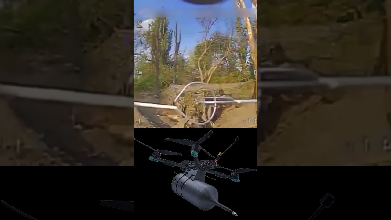 Fiber-optic UAV accurately strikes important facilities, target vehicles and personnel. #uav #fpv