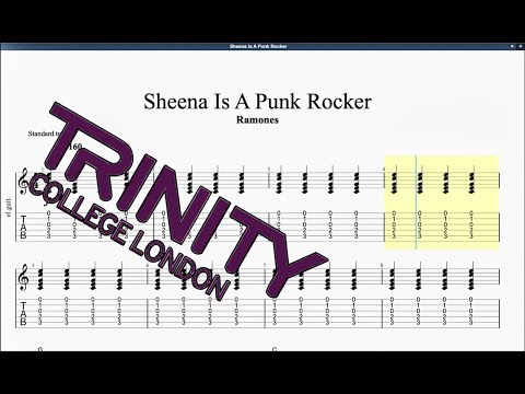 Sheena Is A Punk Rocker (2012 Syllabus) Trinity Grade 1 Guitar