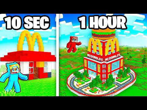 10 Seconds vs 1 Hour MCDONALDS Build Challenge!