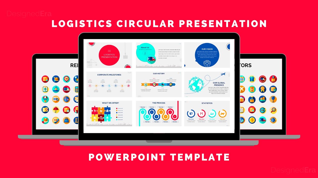 Logistics Circular Presentation PowerPoint Template | DesignedEra