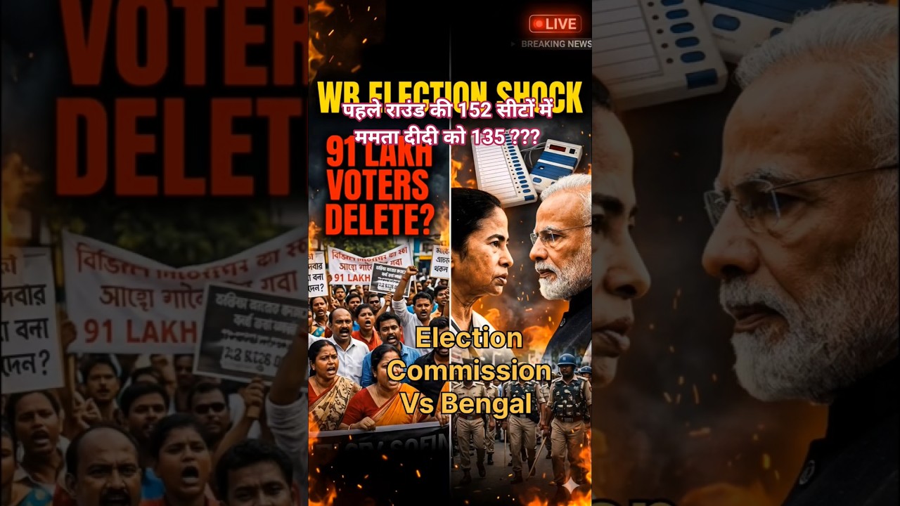 91 Lakh Voters Delete होने के बाद भी ममता 93 से 135? 😮#shortsfeed #shorts