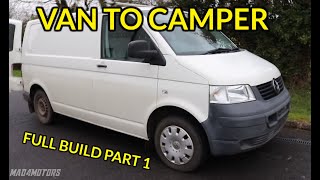 Van to Camper Conversion Build