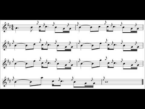 Great Highland Bagpipes Intermediate Exercise 5 – low pitch half speed