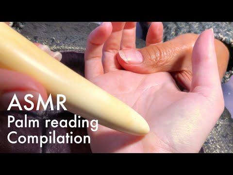 ASMR 1 hour palm reading compilation with Gary Markwick(Unintentional ASMR, Real person asmr)